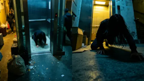 广州电梯黑影闪现